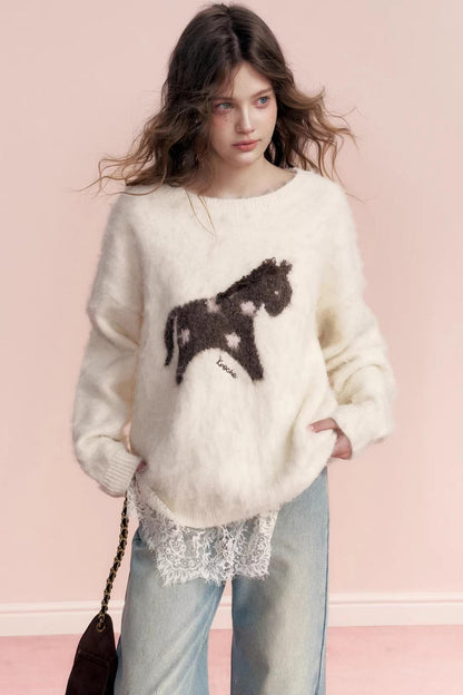 Floral Wool Jacquard Sweater