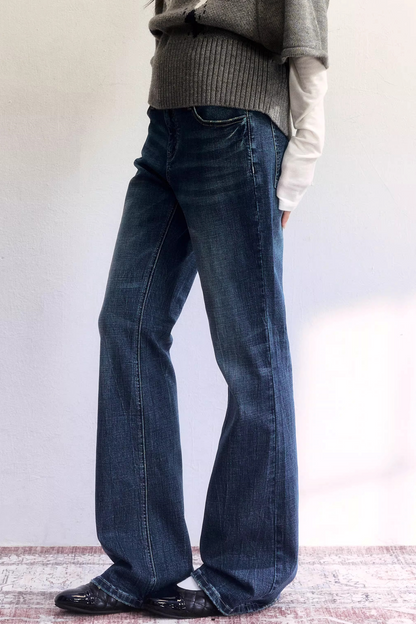 Thin Washed Denim Pants