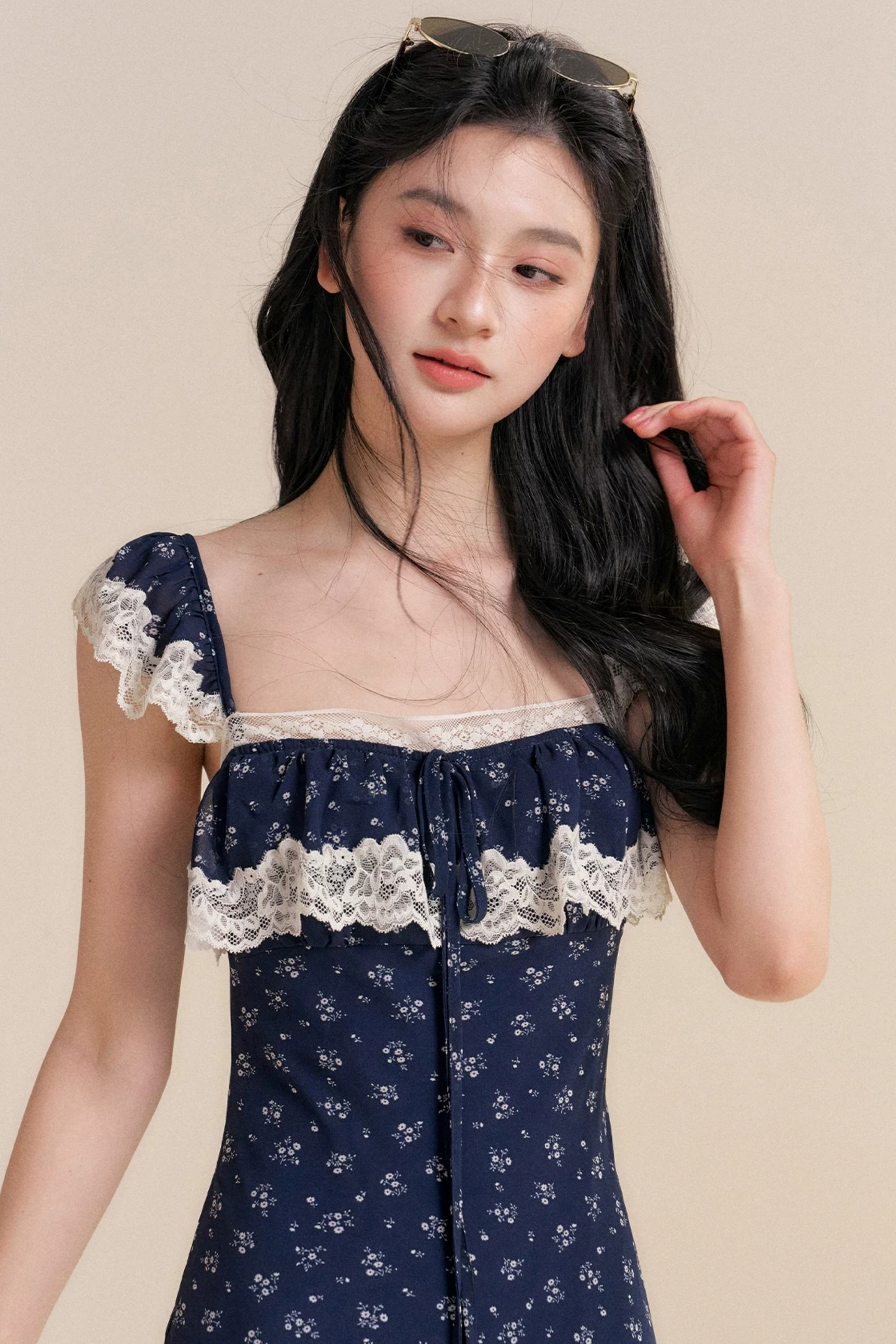 French Lace Floral Dress