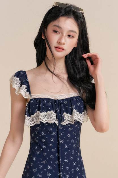 French Lace Floral Dress