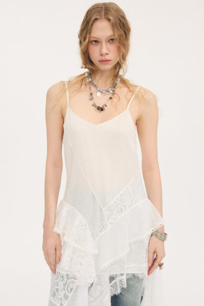Lace Irregular Patchwork Dress