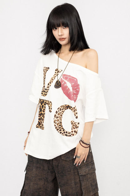 Vintage Leopard Peplum Tee