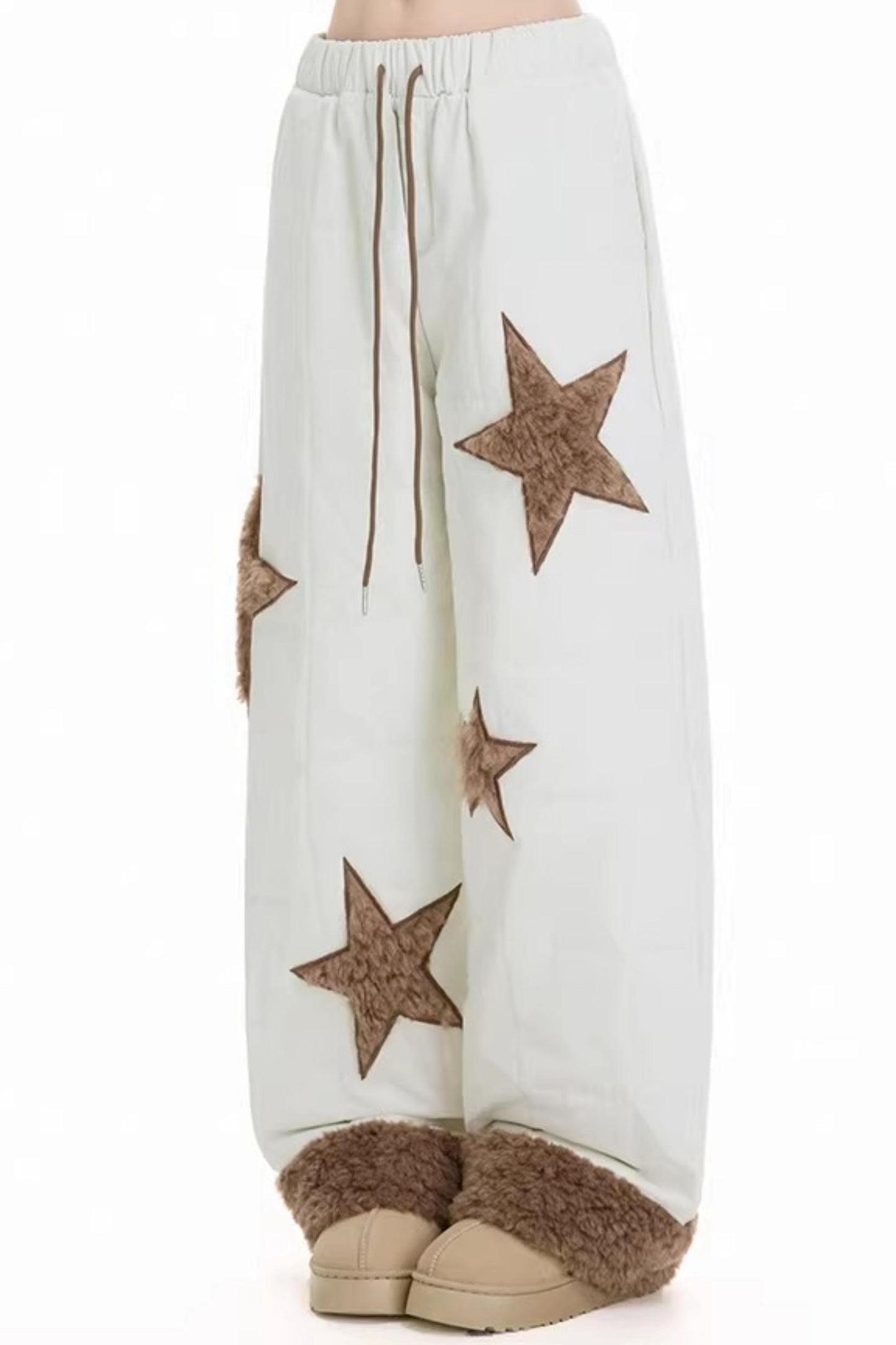 Plush Wool Wide-Leg Pants