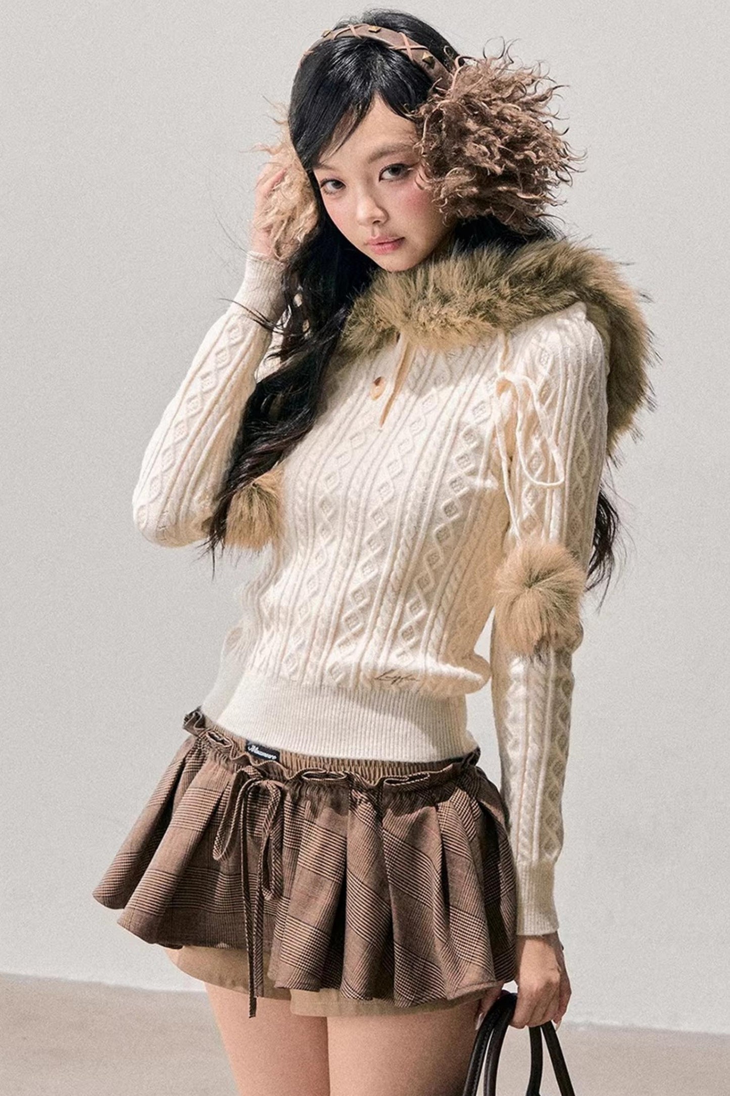 Snowfall Plush Hooded Sweater