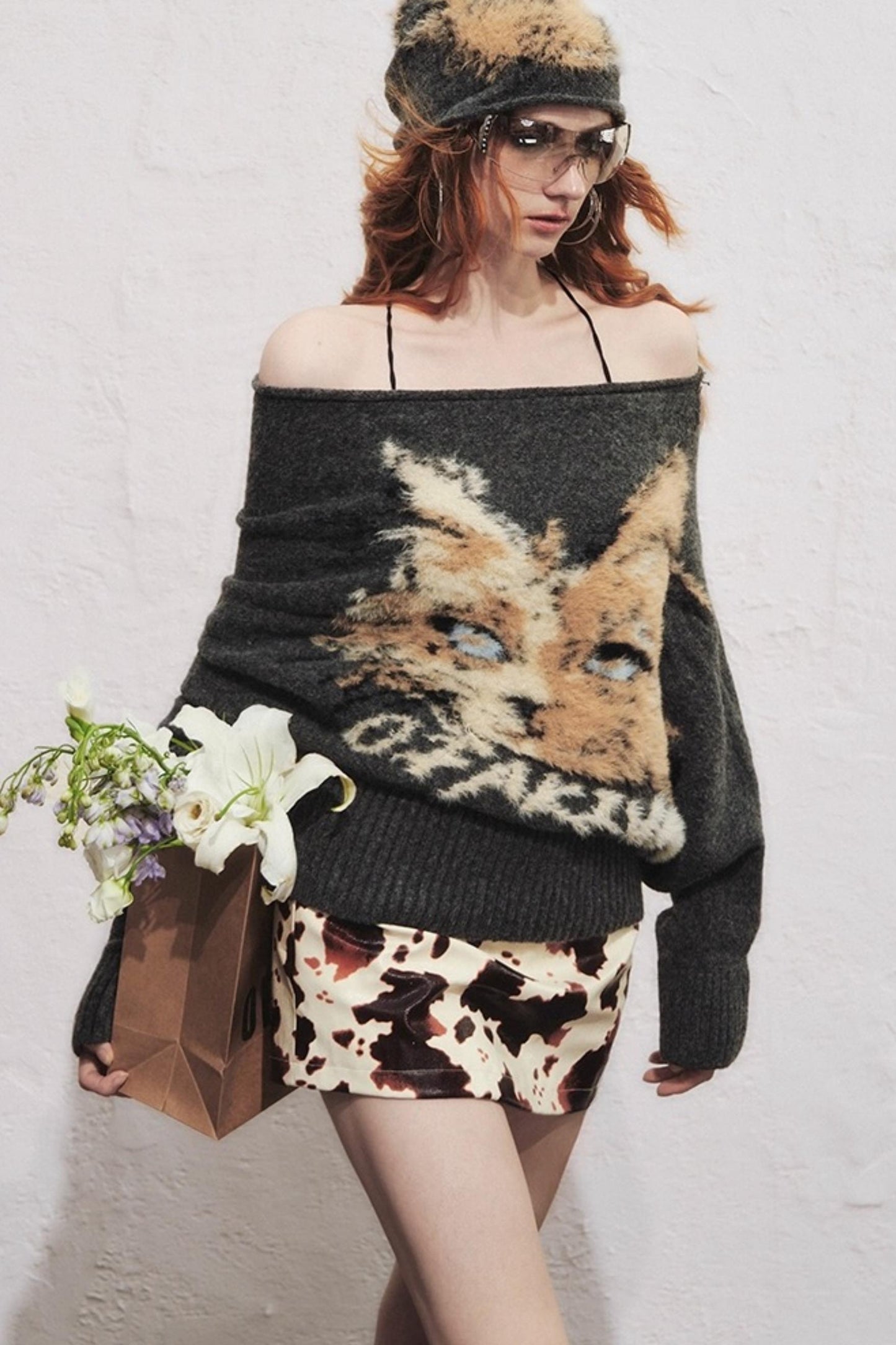 Slanted Long Sleeve Sweater