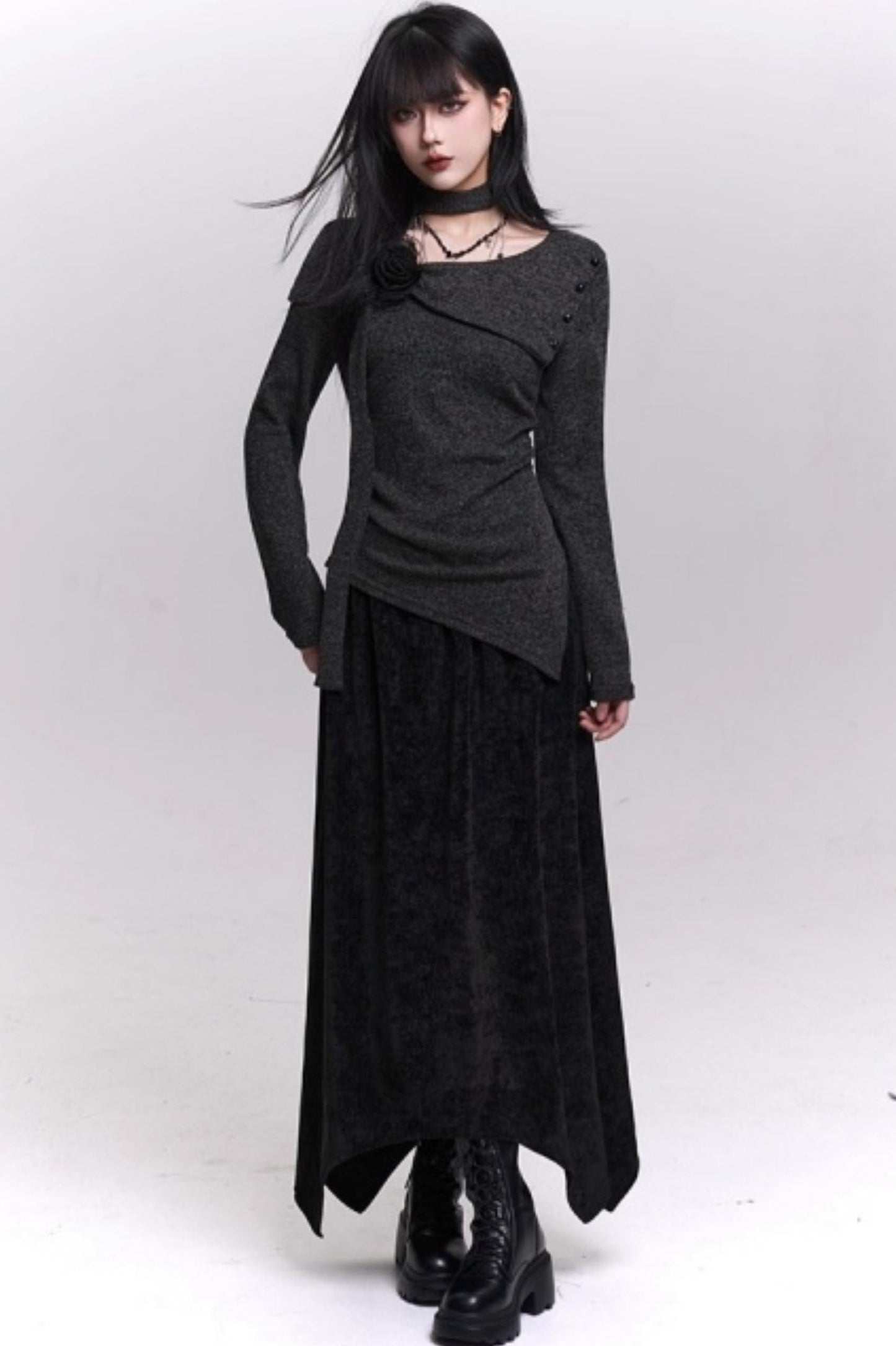 Ghostly Knit Suit Skirt Set-Up