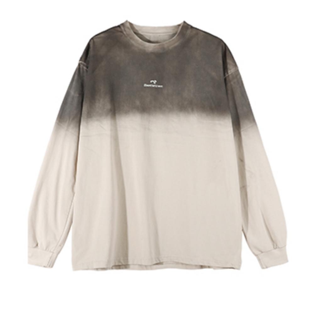 Gewaschenes Gradient Langarmshirt 