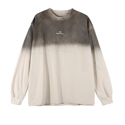 Gewaschenes Gradient Langarmshirt 