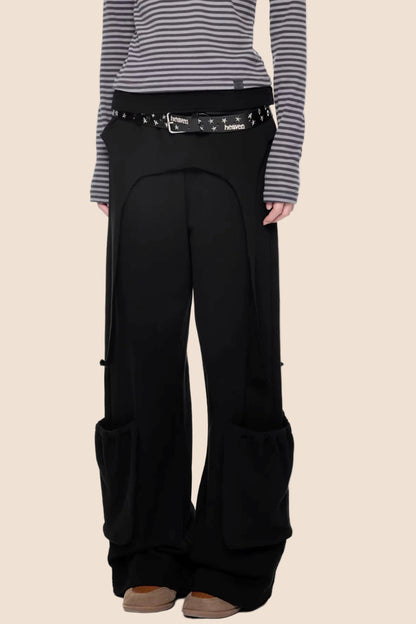 Vintage Drapey Wide-Leg Pants