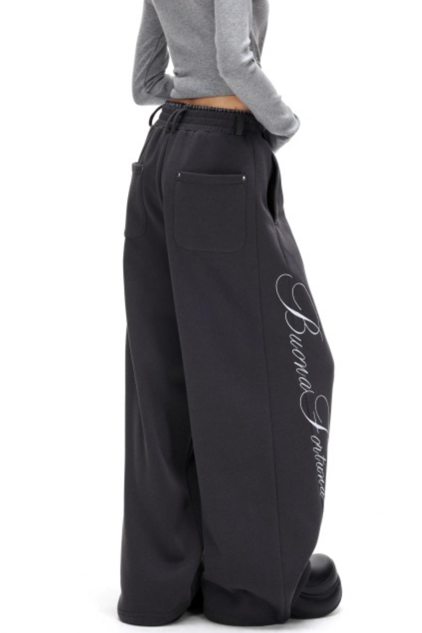 Plaid Patchwork Fleece-Lined Pants