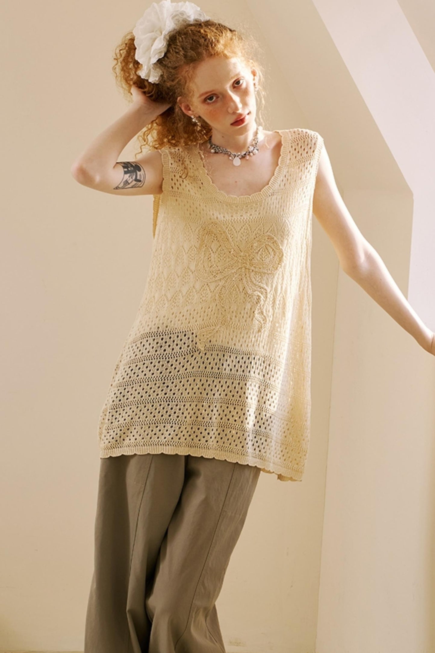 Chic Crochet Knit Top