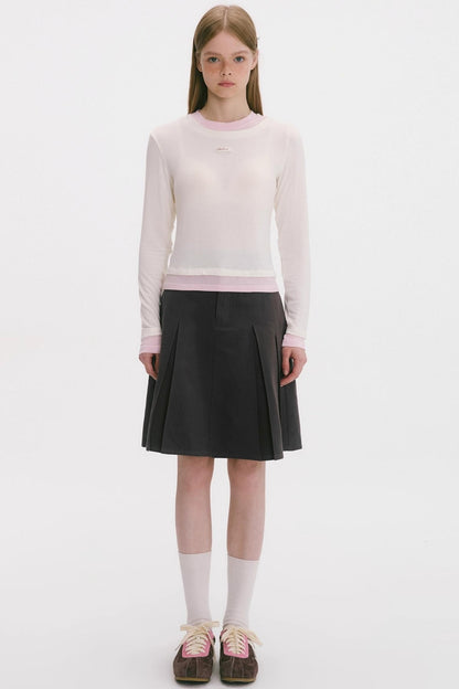 Fake Two Piece Base Layer Silk Top