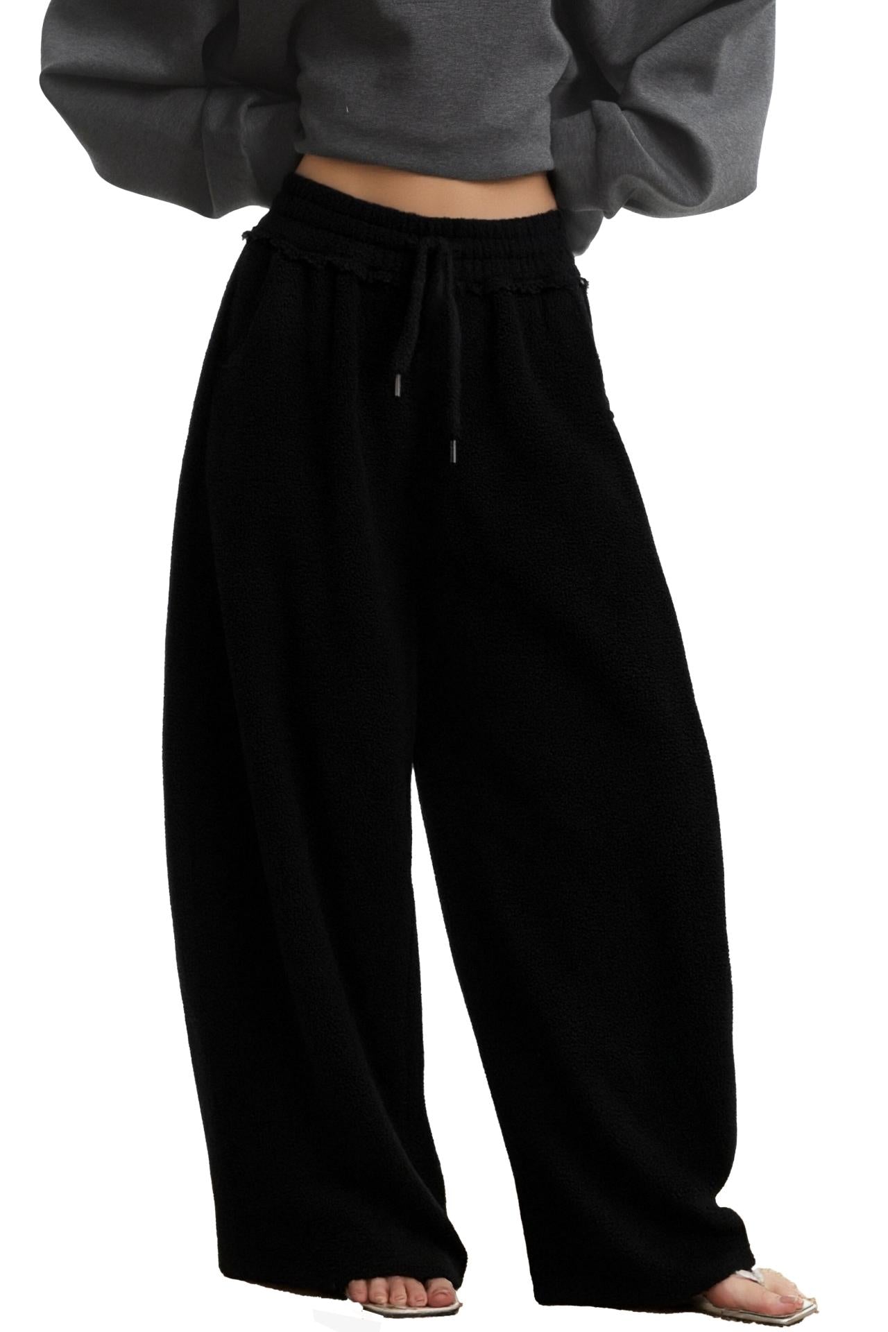 Lazy Drape Wide-leg Scimitar Pants