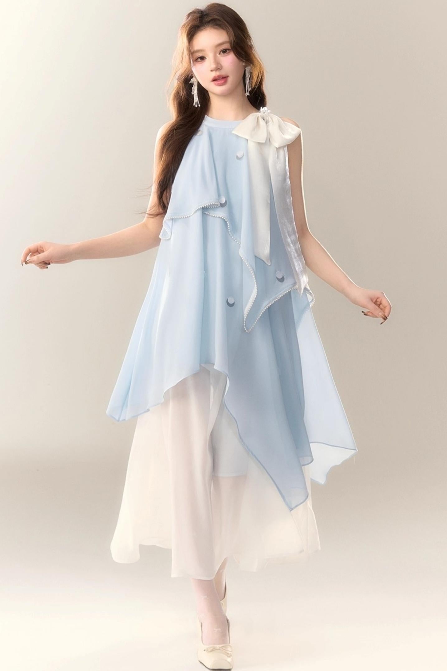 Blue Mermaid French Halterneck Resort Dress