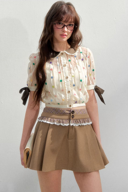 Retro Polka Dot Blouse