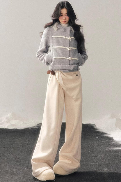 French Woolen Hooded Coat