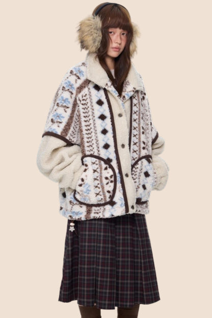 Ethnic Polar Fleece Jacket
