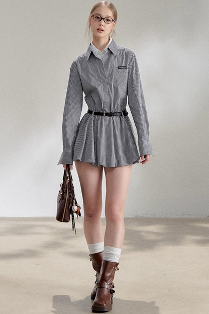 Sweater Shawl Plaid Shirt Dress