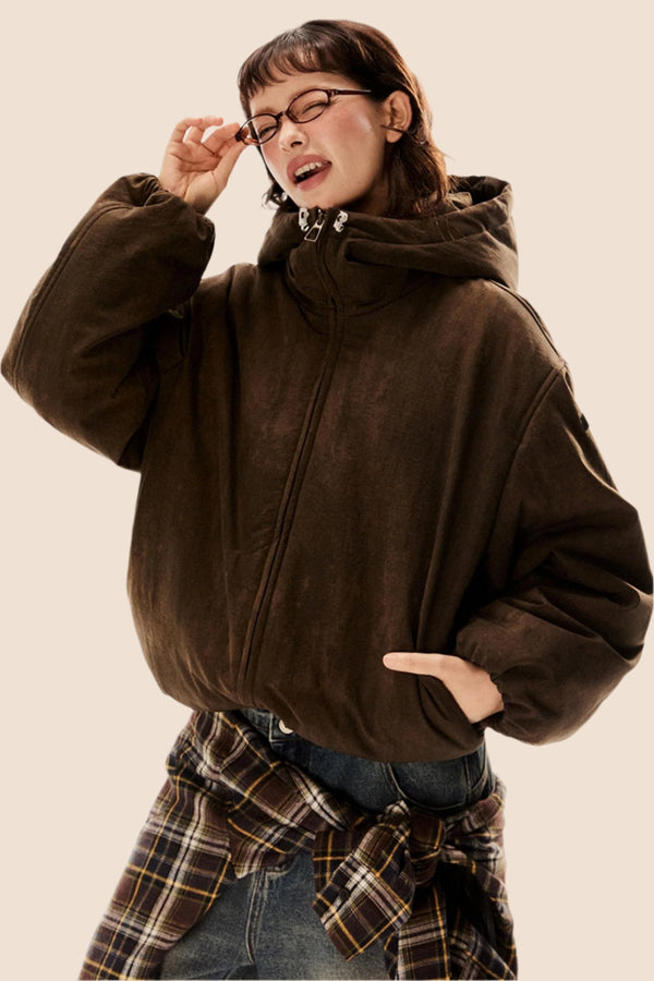 두꺼운 따뜻한 빵 재킷 