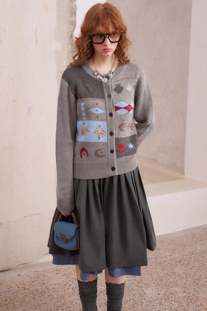 Fair Isle Slim Fit Cardigan