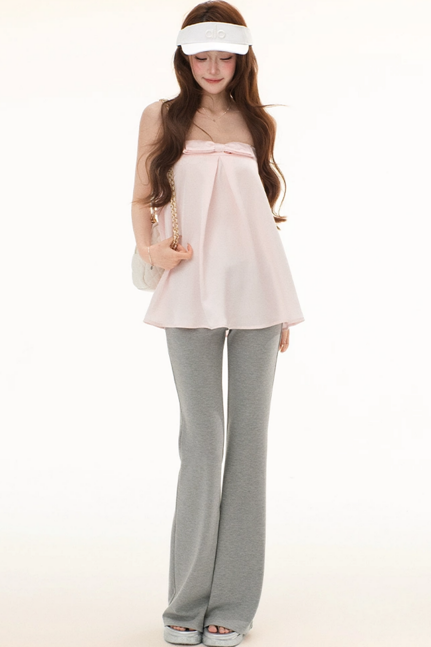 Satin Bowknot Camisole Set-Up