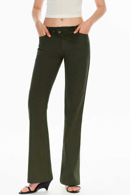 Laise Spliced Flared Pants