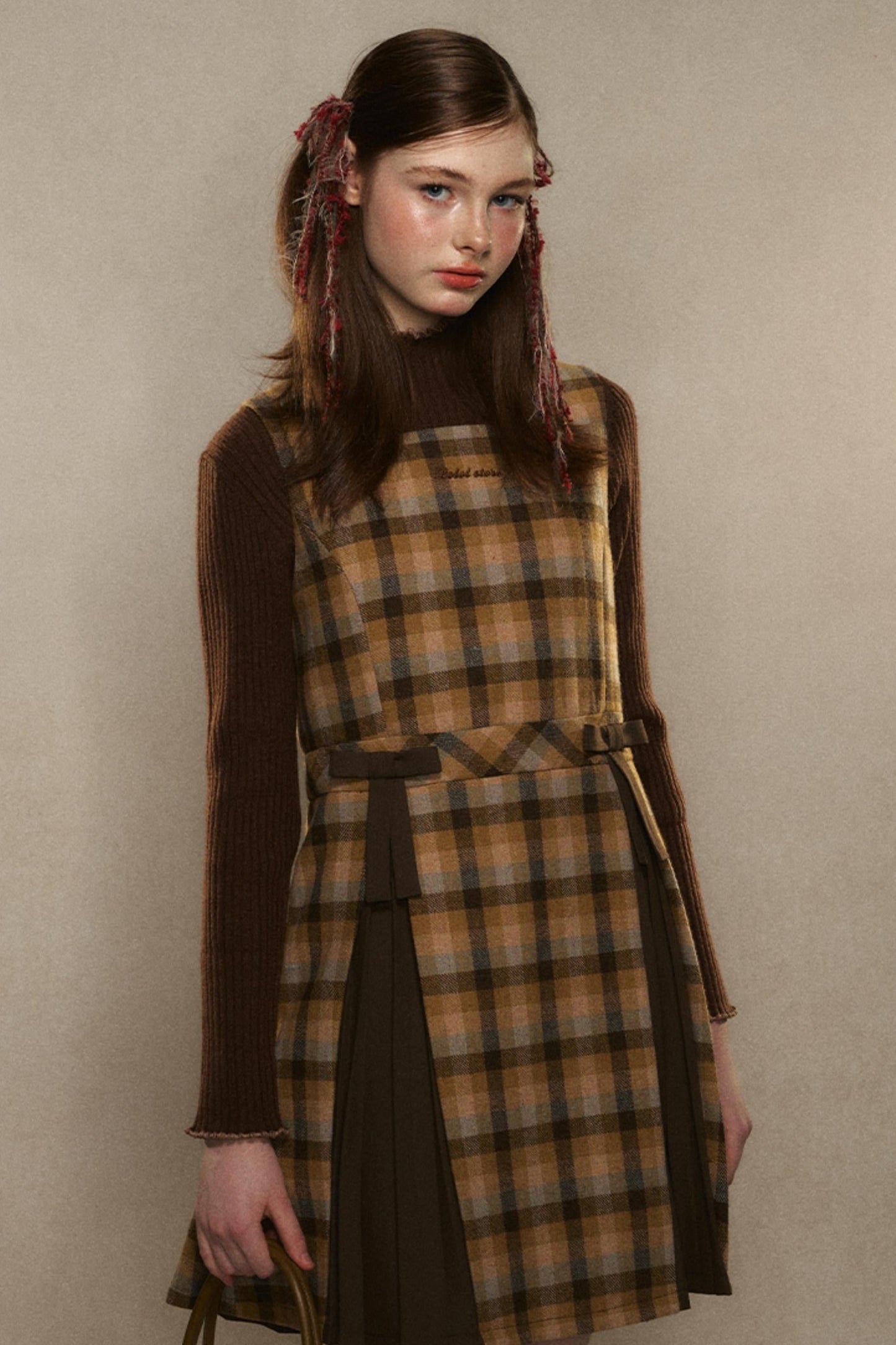 College Tweed Plaid Dress & Outer Set-Up