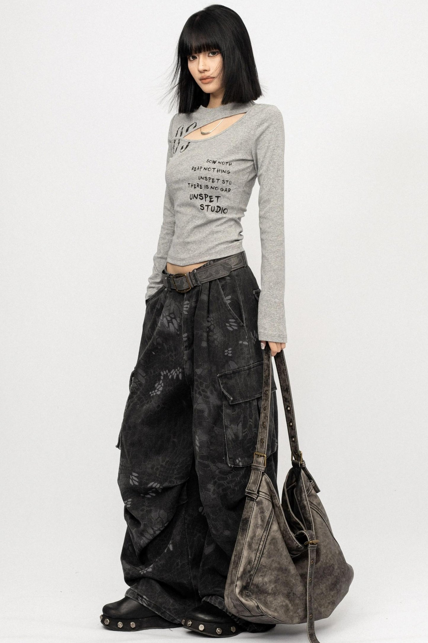 Black Hollow Long Sleeve T-Shirt