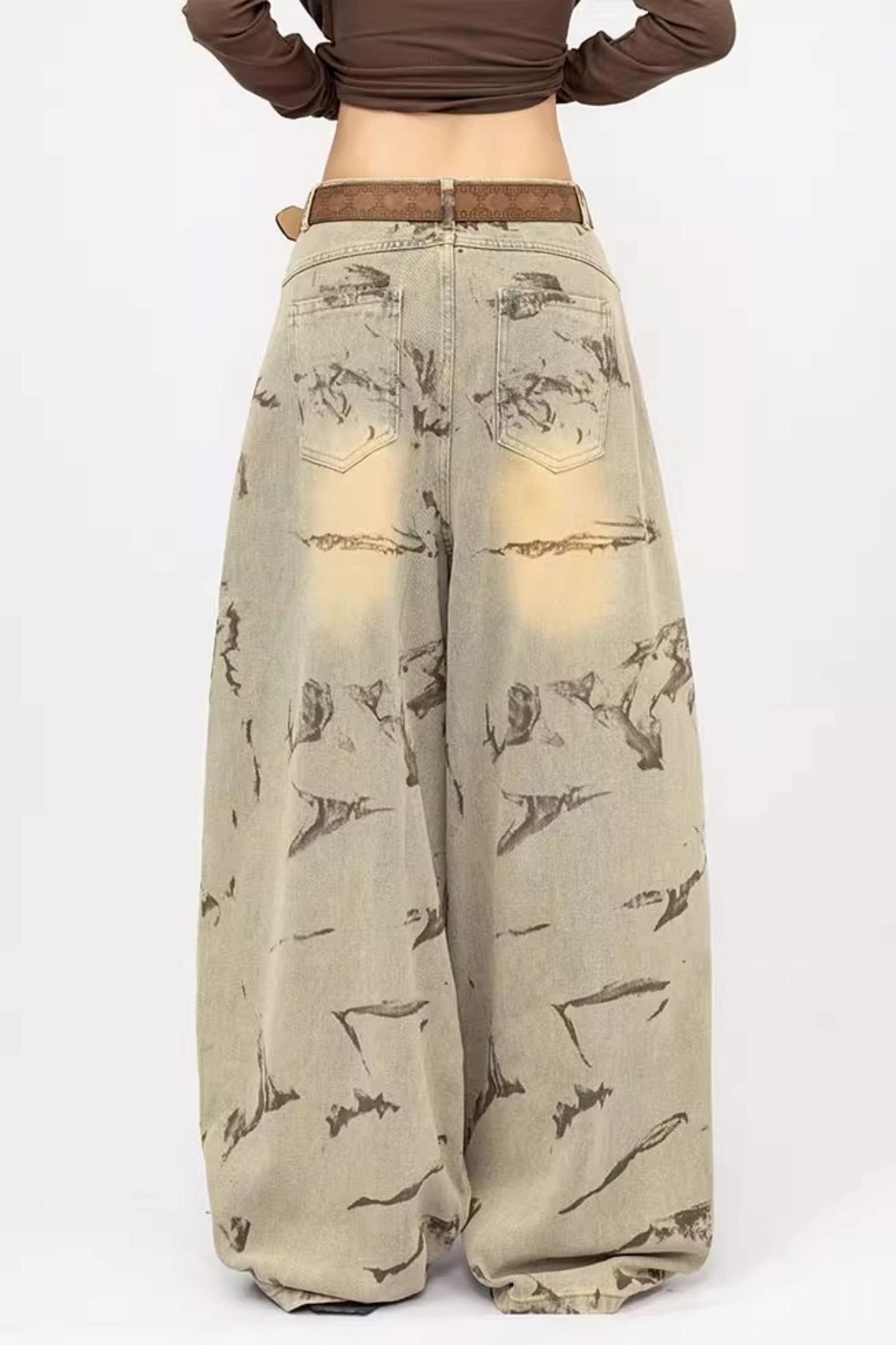 Wasteland Style Wide-Leg Jeans