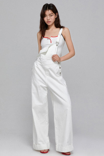 Tricolor Lace Slim Strap Top