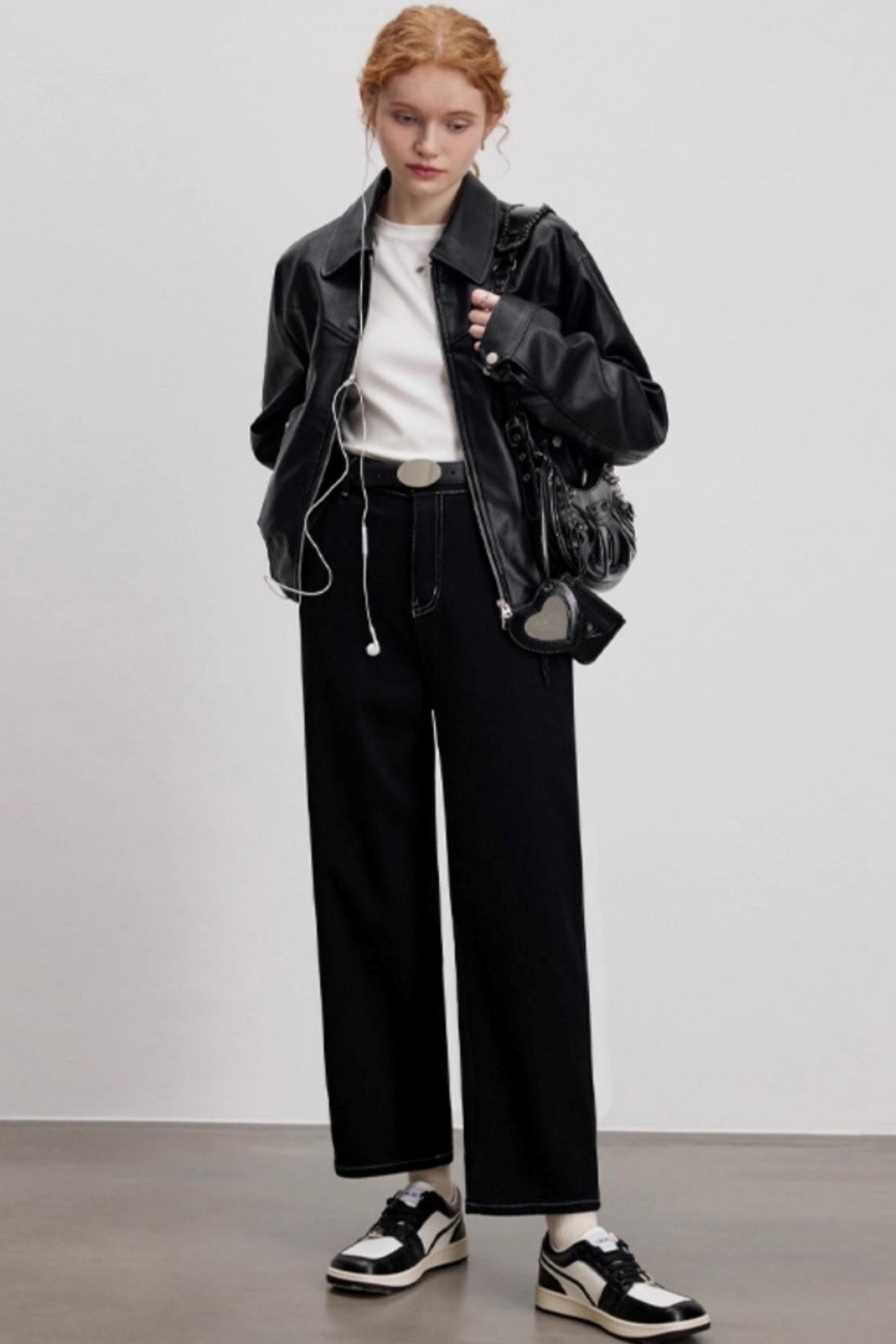 Lapel Leather Jacket