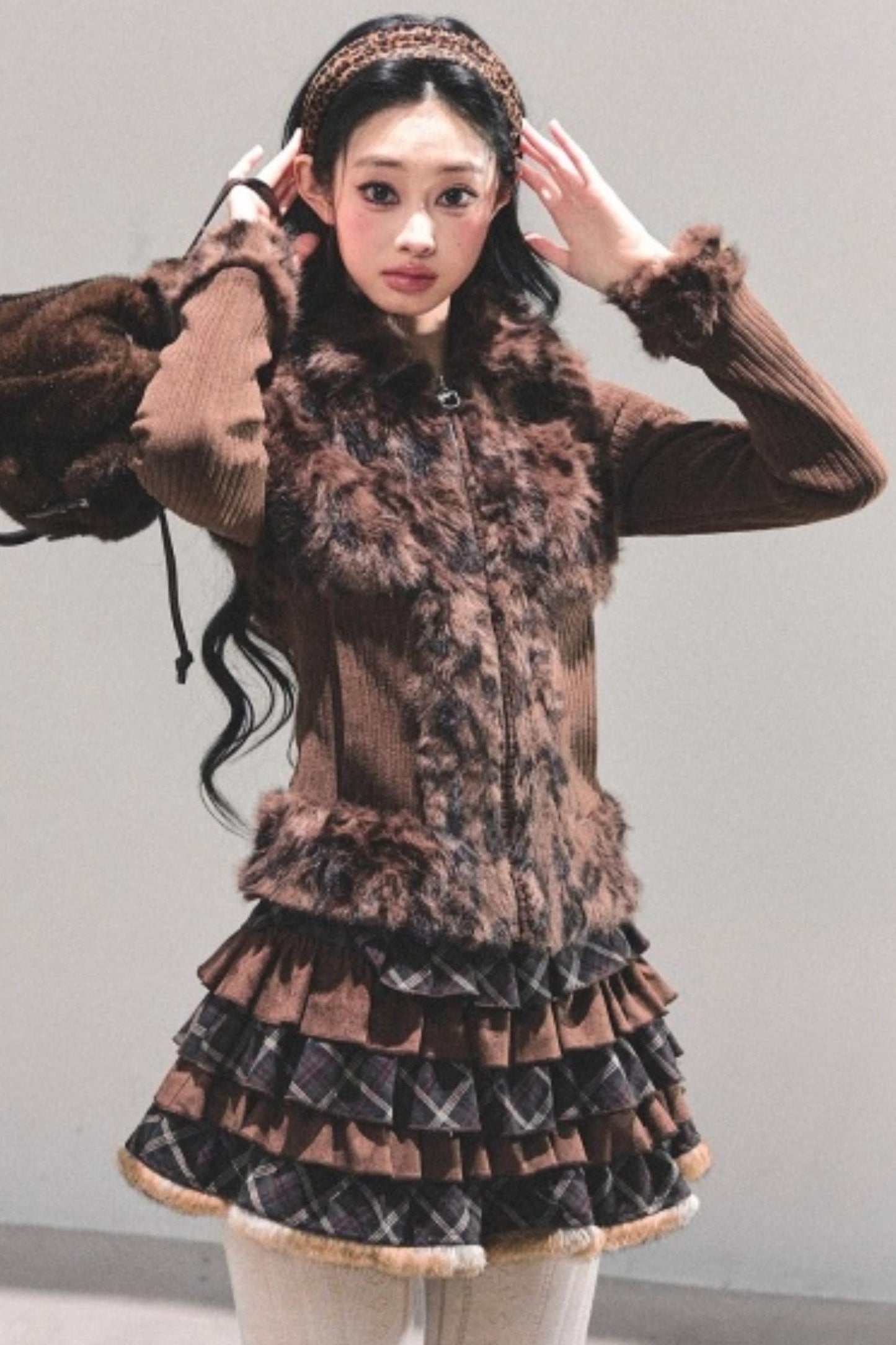 Leopard Print Silver Fox Jacket