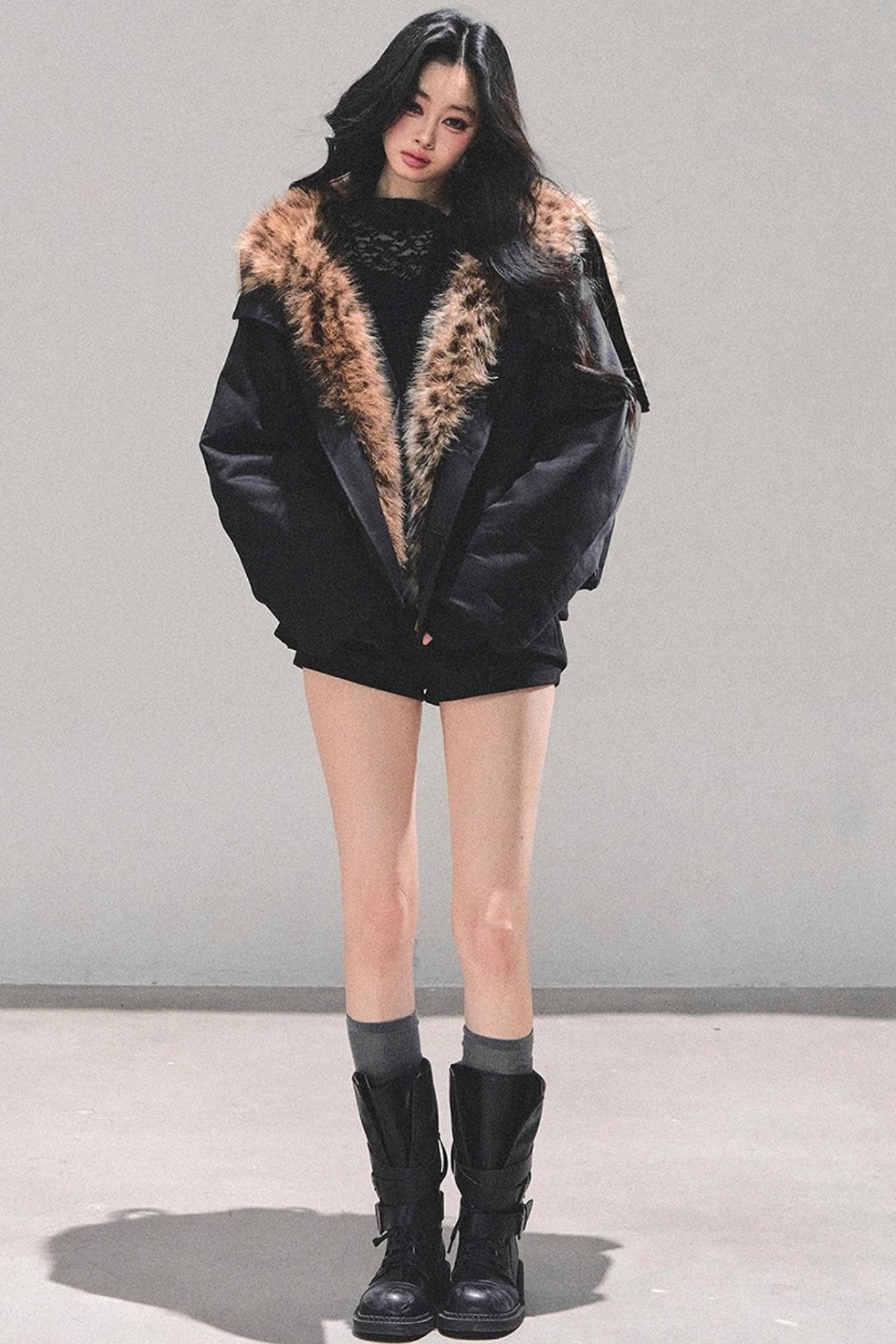 Black Autumn A-Line Shorts