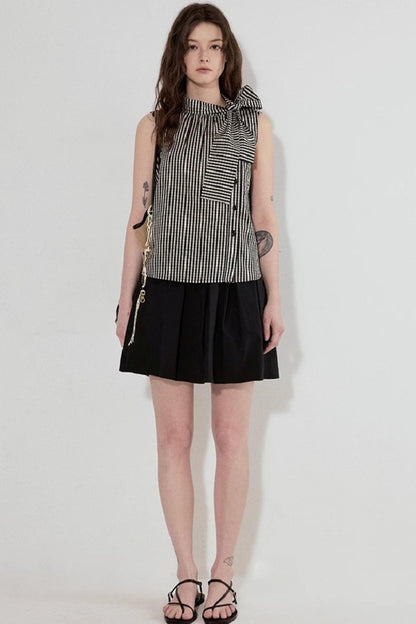 Plaid Sleeveless Top