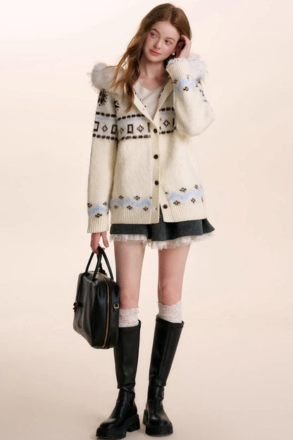 Wool Blend Patchwork Skirt