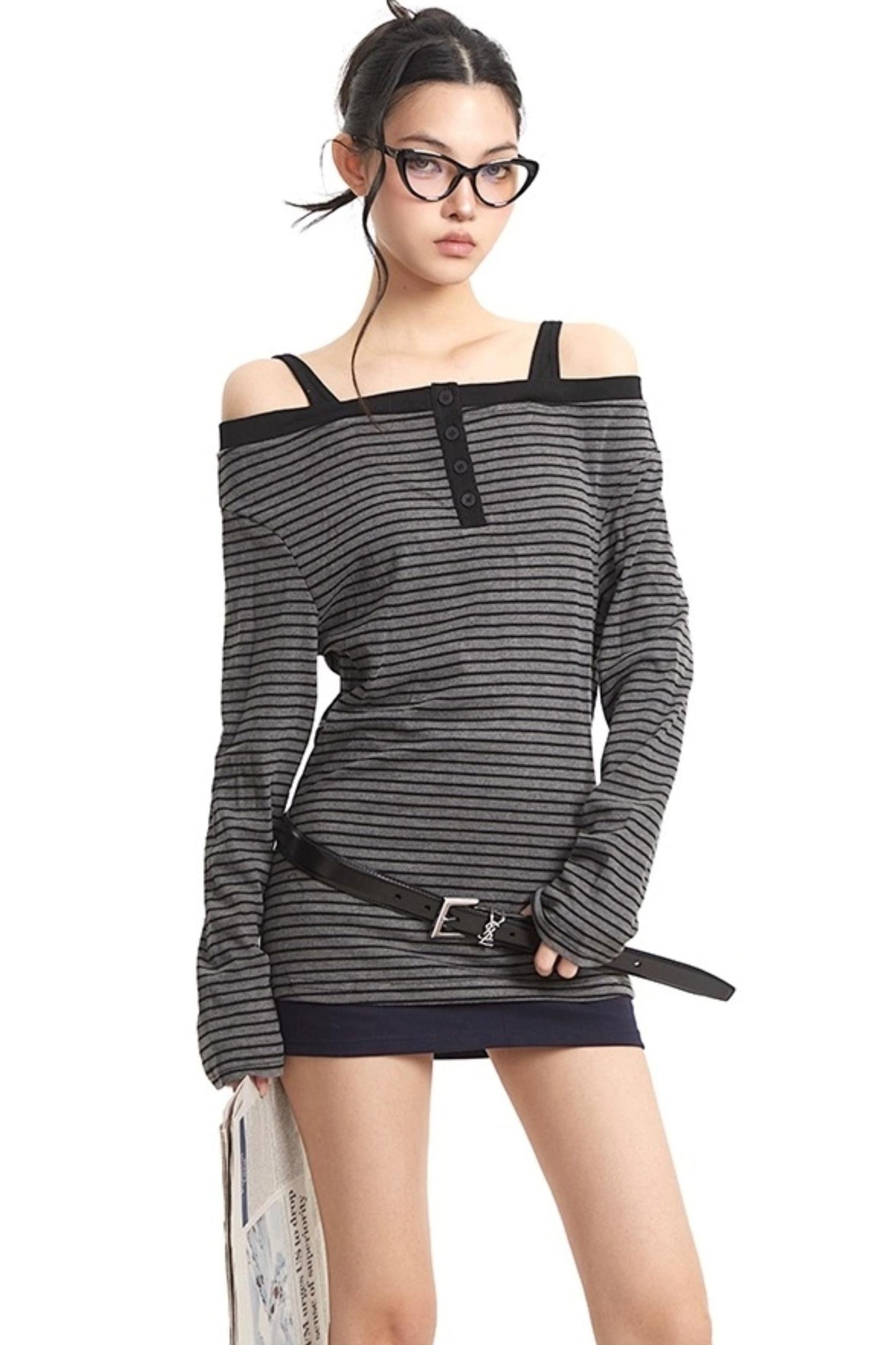 Embroidered Letter Sleeve Top