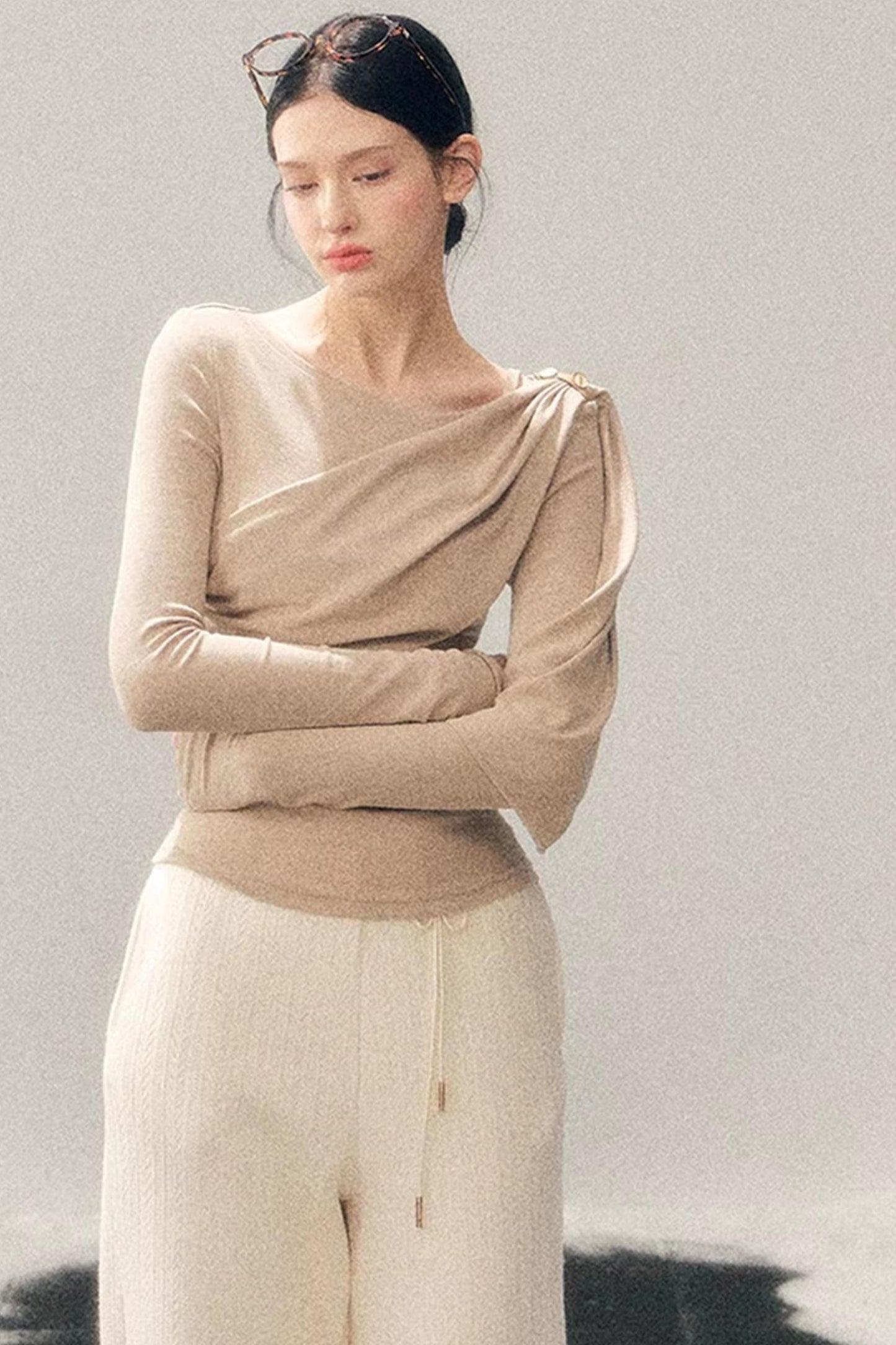 French Ribbon Design Blouse