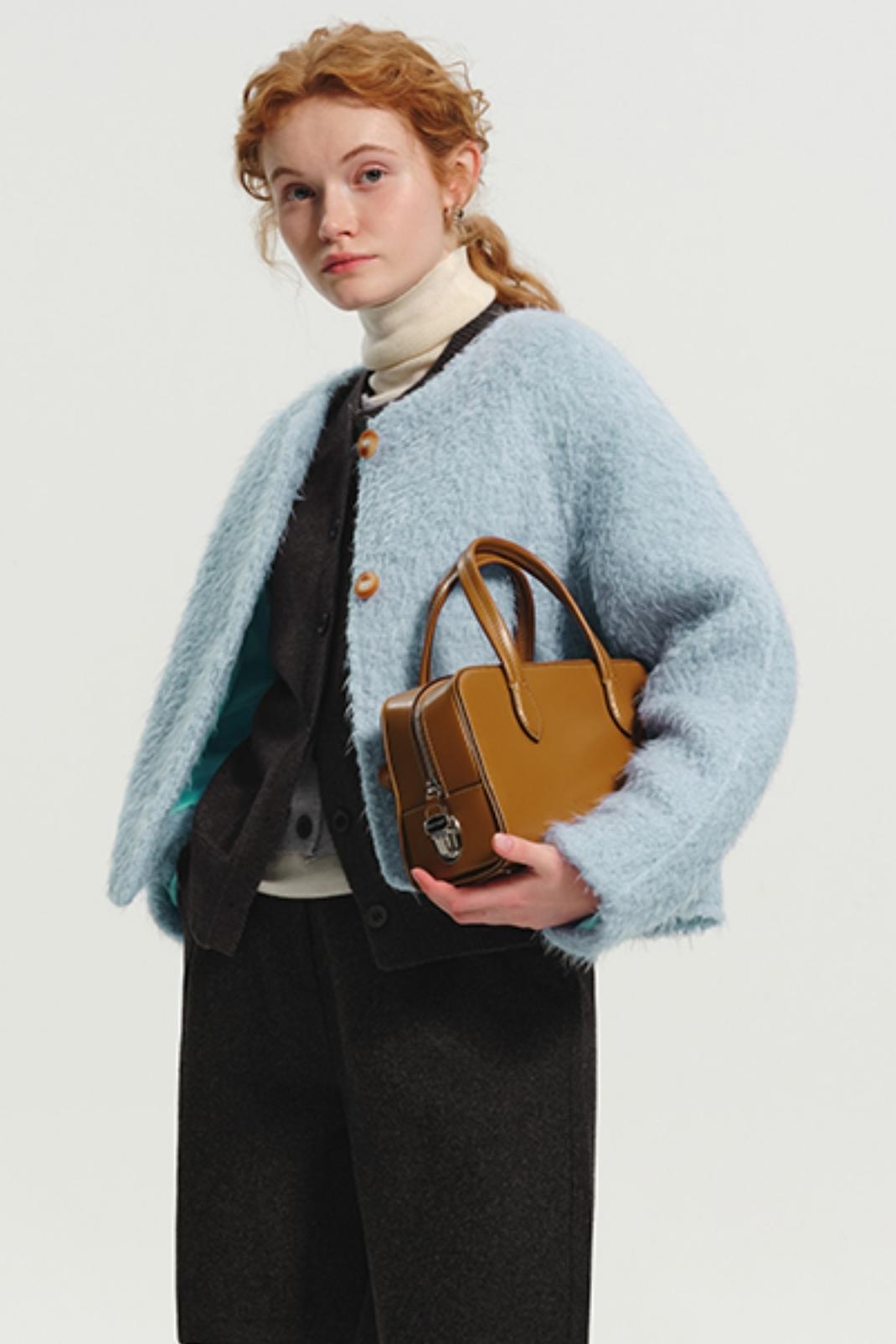 French Style Wool Tweed Crop Jacket