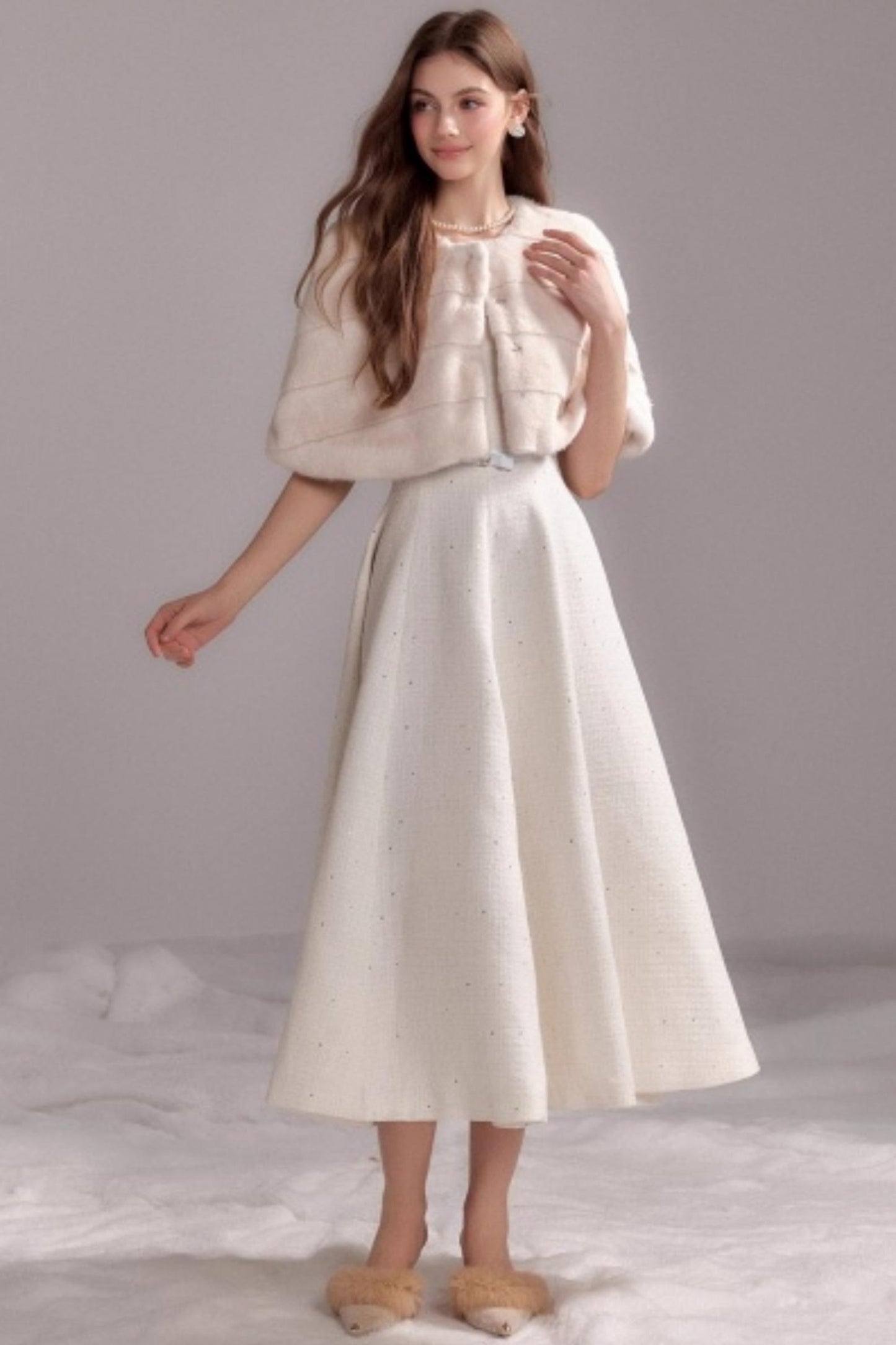 Eco-Friendly Fur Cloak Shawl Jacket