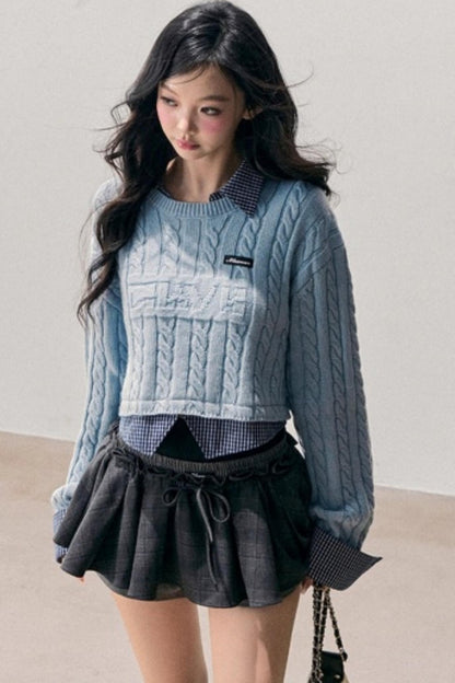 Hanging Blue Wool Sweater