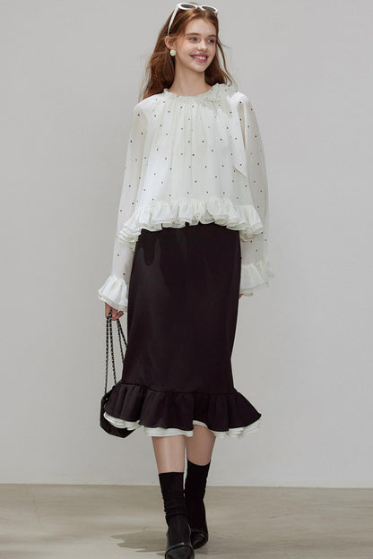 High-Waisted Black Mermaid Skirt