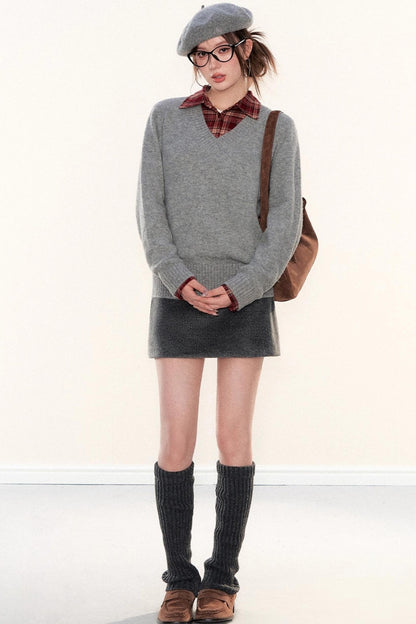 Soft Knit V-Neck Sweater