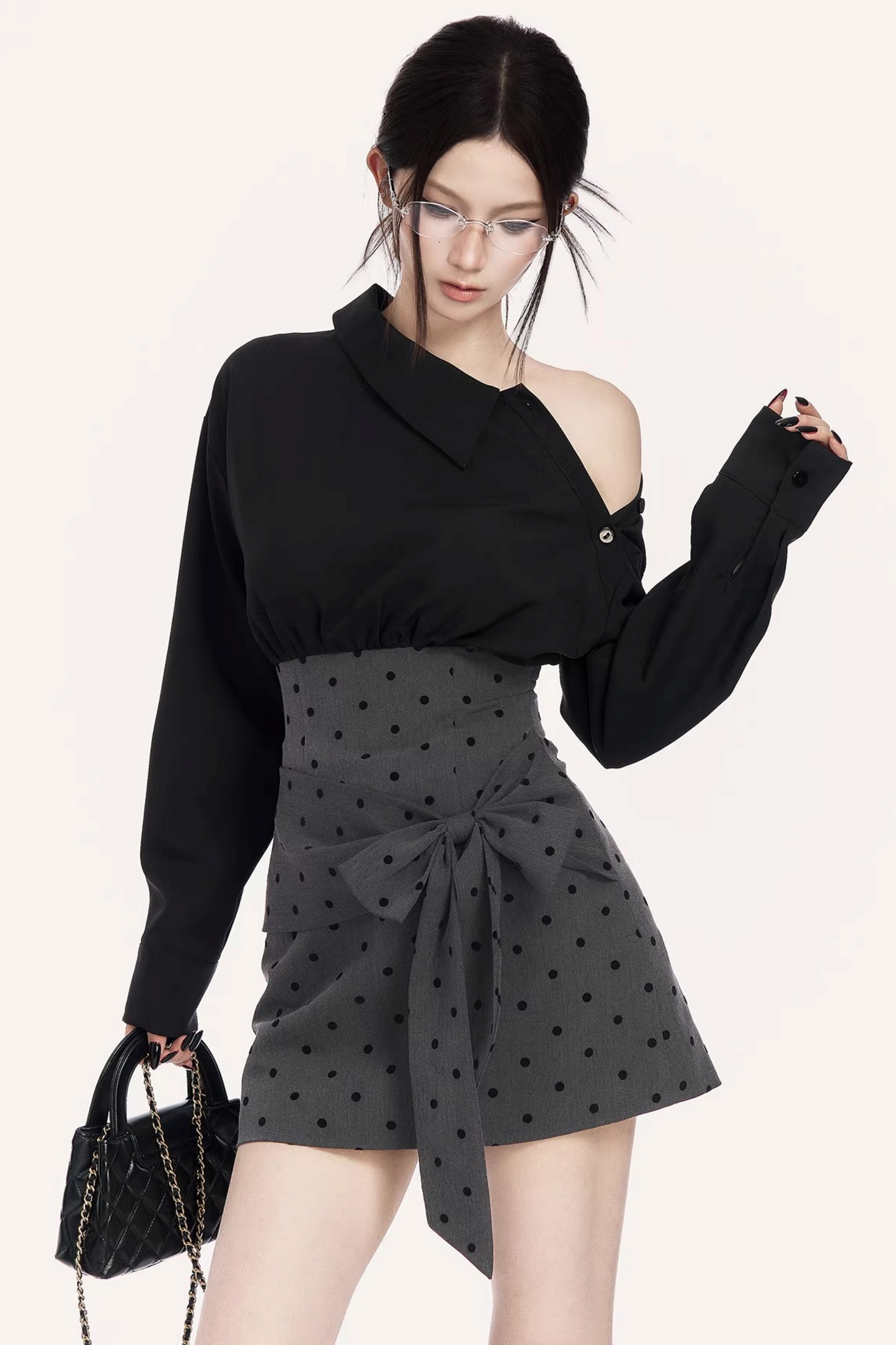 French Retro Polka Dot Dress