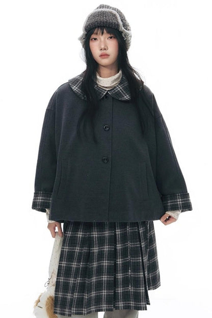 Vintage Puzzle Cloak Jacket