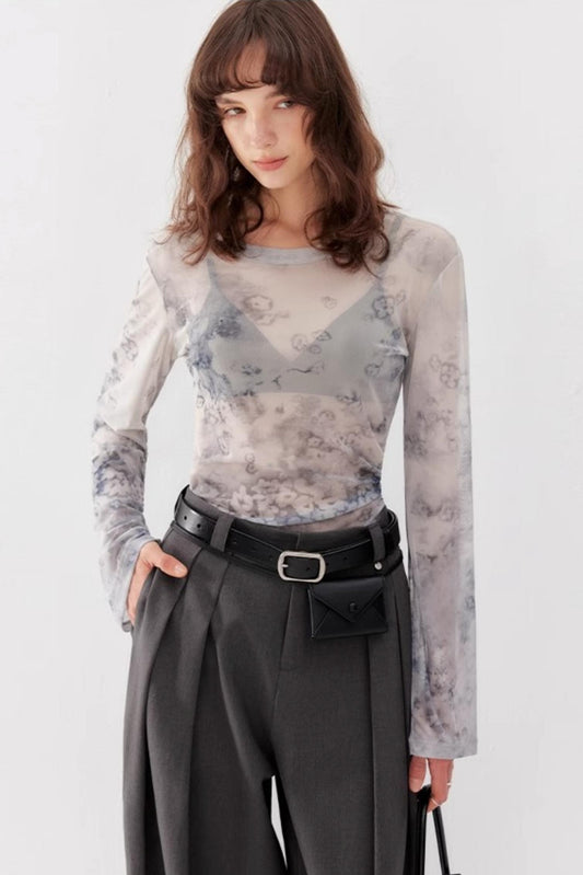 Layered Tulle Triangle Bra Top set-Up