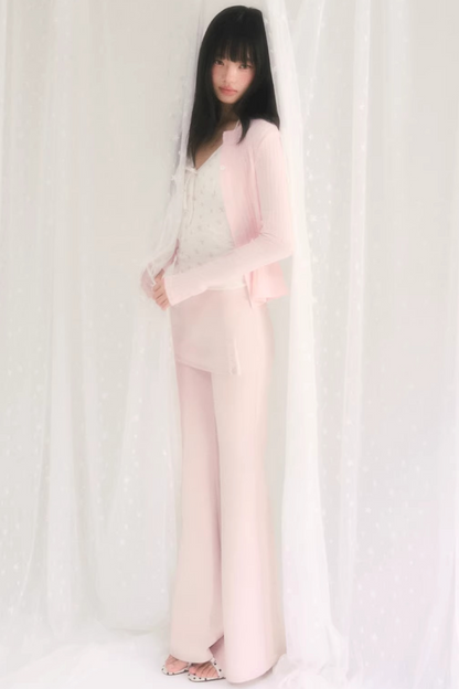 Cut Out Jacquard Knit Matching Set