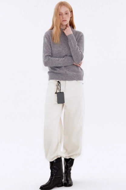 Sheep Wool Half-High Collar Sweater