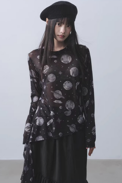 Dark Planet Sheer Top