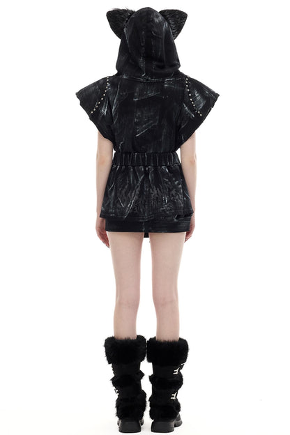 Hand Painted Punk Short Skirt