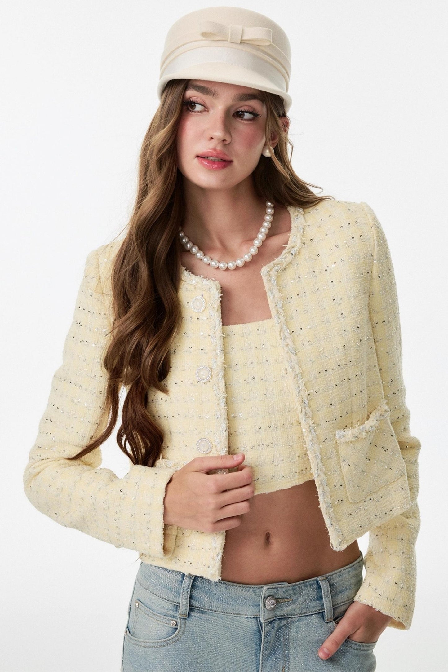 Yellow Fashion Suit High-End Jacket Set-Up